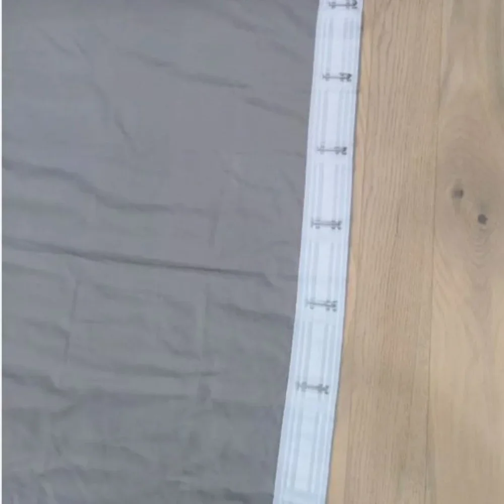 2 Pairs: IKEA Curtain VIVAN Gray Sheer Panel Window with Hardware Hemmed 79 x 55